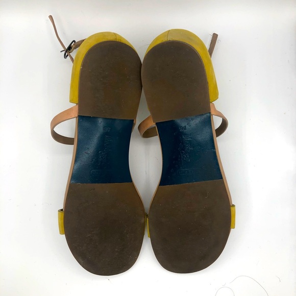 MARIA SHARAPOVA BY COLE HAAN FLAT YELLOW SANDALS - Picture 13 of 16